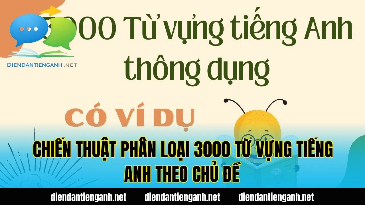 Chiến thuật phân loại 3000 từ vựng tiếng Anh theo chủ đề